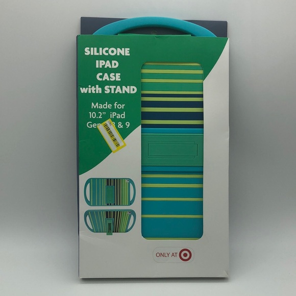 KAMOTION Silicone iPad Case with Stand - Blue and Green - Picture 1 of 5